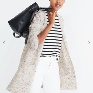Madewell Cream Speckled Cardigan